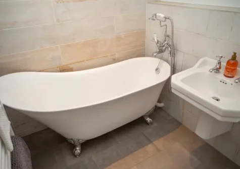The bathroom at The Croft, LLanrhian