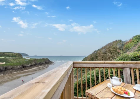 The decked terrace & outdoor sitting area at The Gazebo, Little Haven