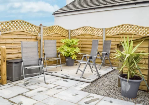 The courtyard patio & outdoor sitting area at The Granary, Hayscastle