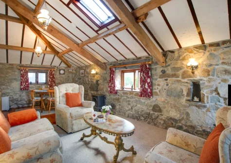 The living area at The Granary, Llanfaglan