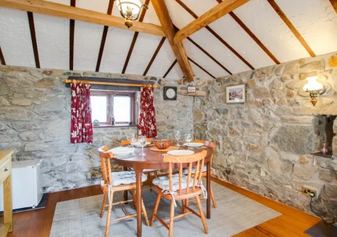 The dining area at The Granary, Llanfaglan