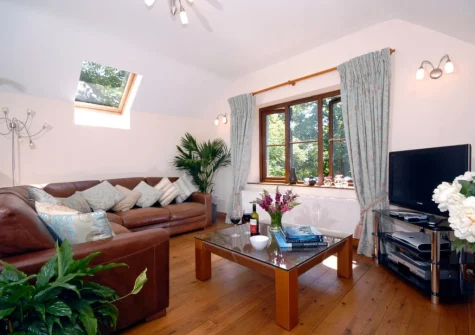 The living area at The Hayloft, Broad Haven