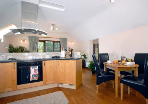 The kitchen & dining area at The Hayloft, Broad Haven