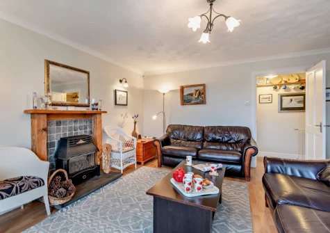 The living room at The Lavenders, Penally