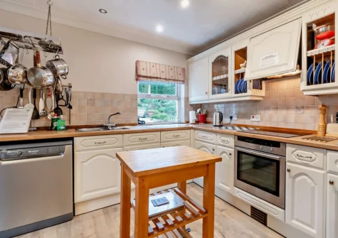 The kitchen at The Lavenders, Penally