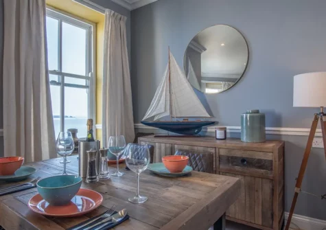 The dining area at The Light On The Water, Tenby