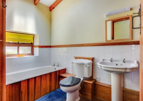 The ground floor bathroom at The Lodge, Llanfaglan