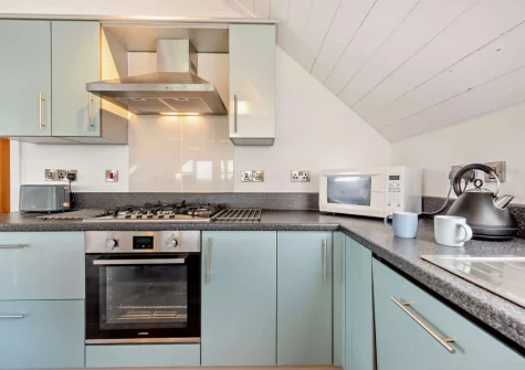 The kitchen at The Loft, Trefloyne Manor, Penally