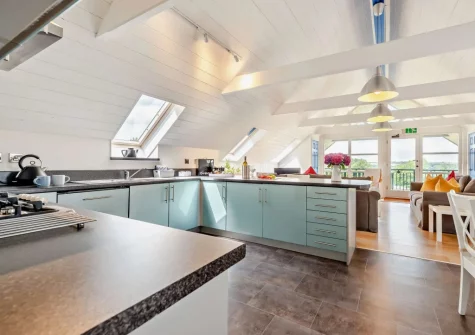 The kitchen at The Loft, Trefloyne Manor, Penally