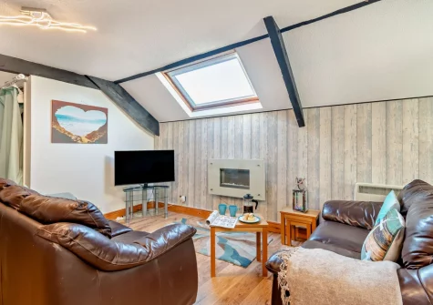 The living area at The Mews, Tenby