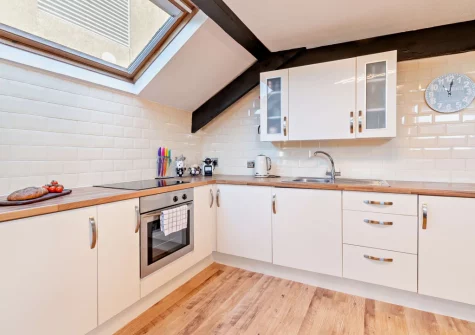 The kitchen at The Mews, Tenby