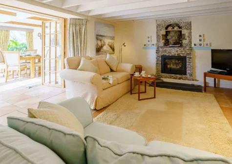 The living room at The Old Coach House, Tenby