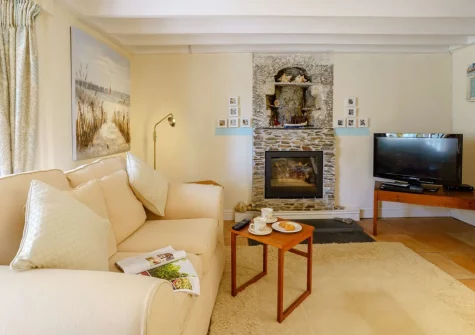 The living room at The Old Coach House, Tenby