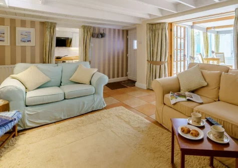 The living room at The Old Coach House, Tenby