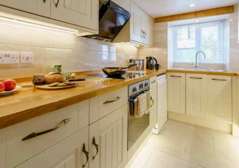 The kitchen at The Old Coach House, Tenby