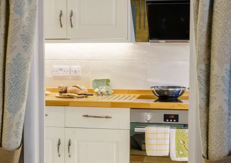 The kitchen at The Old Coach House, Tenby