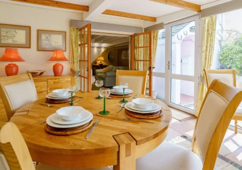 The dining room at The Old Coach House, Tenby