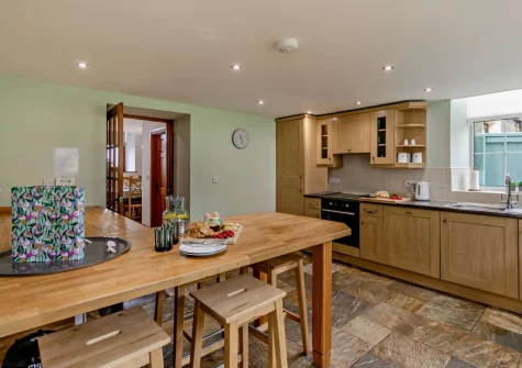 The kitchen at The Old School Hall, Loveston