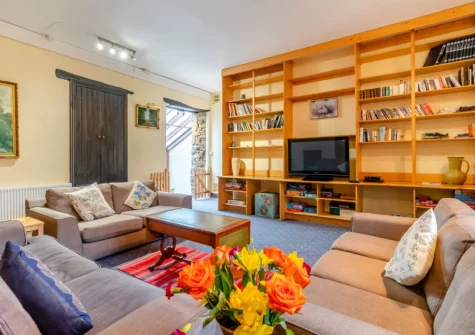The living room at The Old School House, Walton West