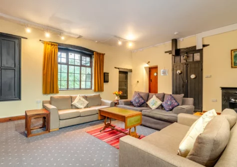 The living room at The Old School House, Walton West