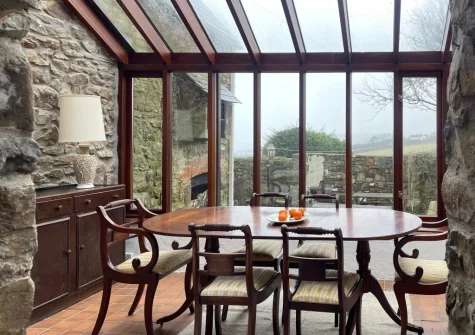 The dining room at The Old School House, Walton West