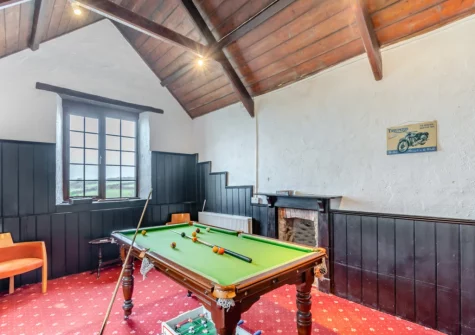 The games room at The Old School House, Walton West