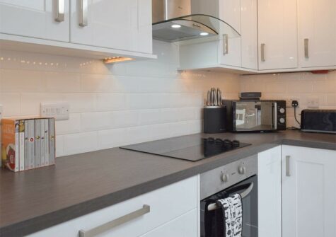 The kitchen at The Penthouse at Newton Croft, Tenby