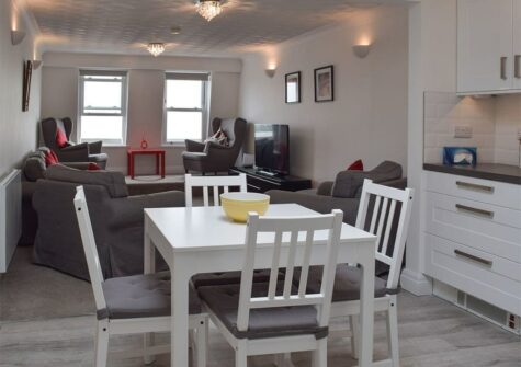 The dining area at The Penthouse at Newton Croft, Tenby