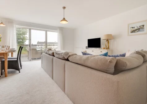 The living & dining area at The Sandbox, Saundersfoot