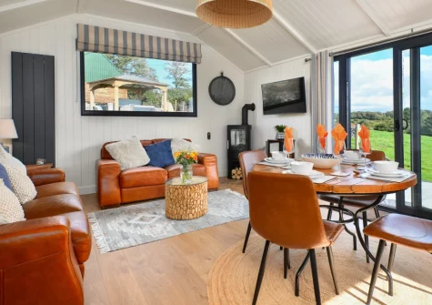The living & dining area at The Stables, Abererch