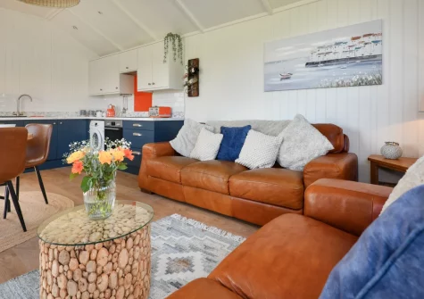 The living area at The Stables, Abererch