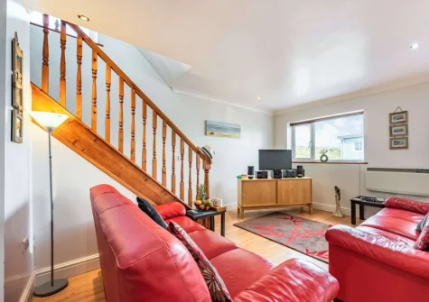 The living area at Tickled Pink at 14 Freshwater Bay, Freshwater East