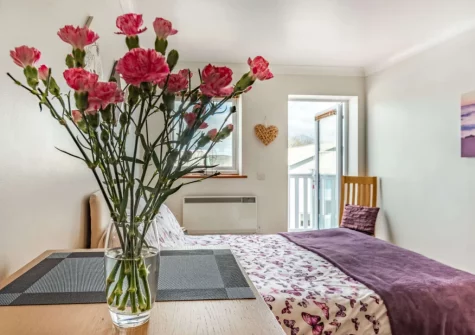 Bedroom #1 at Tickled Pink at 14 Freshwater Bay, Freshwater East