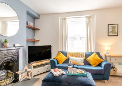 The living room at Tideway, Tenby