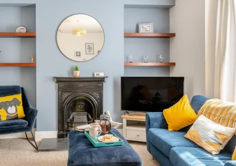 The living room at Tideway, Tenby