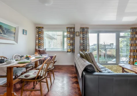 The living & dining area at Tidey, Tenby