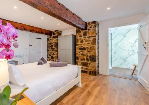 Bedroom #1 at Trebrowen, Angle
