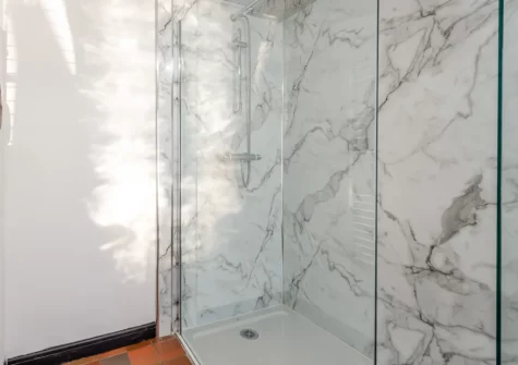 Bedroom #1 en-suite shower room at Trebrowen, Angle