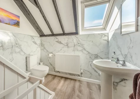 Bedroom #3 en-suite shower room at Trebrowen, Angle