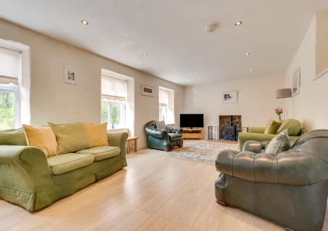 The living area at Trefloyne Lodge, Penally