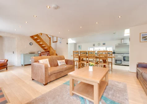 The living area at Trefloyne Lodge, Penally