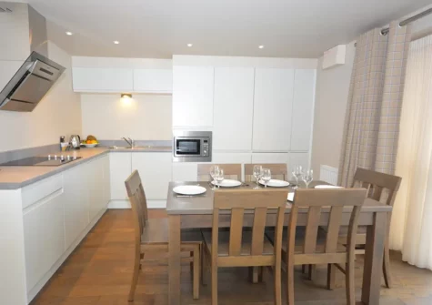 The kitchen & dining area at Turnstone Apartment, Saundersfoot