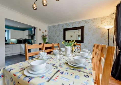 The dining room at Twmbarlwm, Tenby