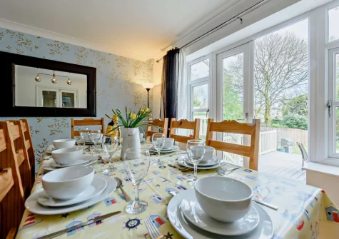 The dining room at Twmbarlwm, Tenby