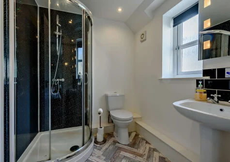 Bedroom #2 en-suite shower room at Twmbarlwm, Tenby