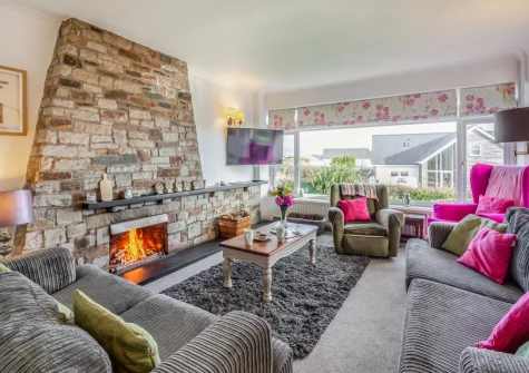The living room at Ty Adda, Abersoch
