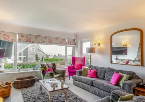 The living room at Ty Adda, Abersoch