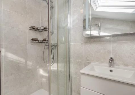 The shower room at Ty Adda, Abersoch