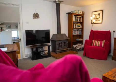 The living room at Ty Beth, Bryn-henllan