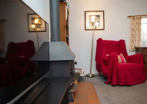 The living room at Ty Beth, Bryn-henllan